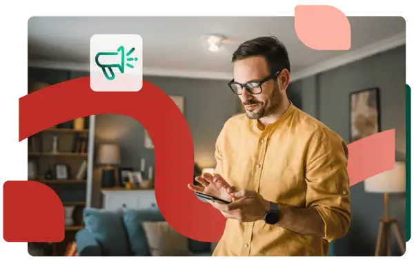 Homme sur son téléphone