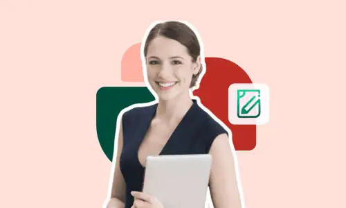 Femme avec une tablette